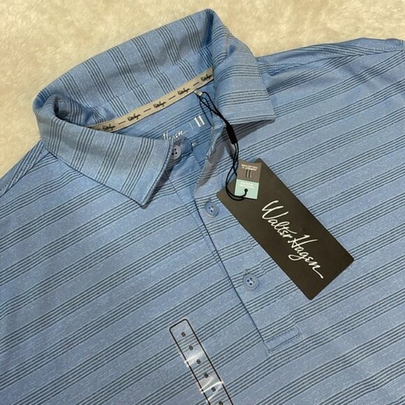 Walter Hagen Men's P11 Fine Line Texture Stripe Golf Polo - Picture 8 of 12